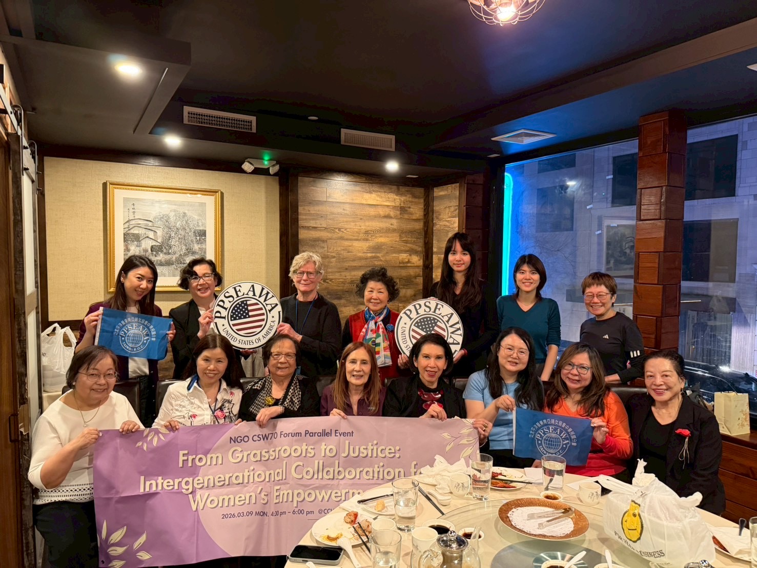 PPSEAWA Taiwan於3 月 9 日再次登上國際舞台，成功舉辦聯合國NGO CSW70 Forum：「From Grassroots to Justice: Intergenerational Collaboration for Women’s Empowerment」平行會議...
